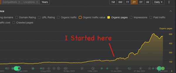Organic SEO Growth Example 1